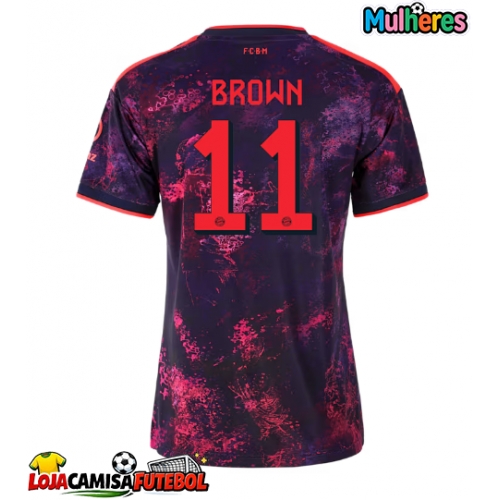 Camisa de Futebol Bayern Munich Nathaniel Brown #11 Equipamento Alternativo Mulheres 2026-27 Manga Curta